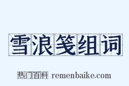 雪浪笺组词是什么意思的图片